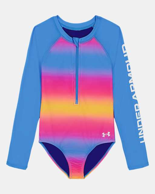 Little Girls' UA Ombre Zip-Up Long Sleeve Paddlesuit